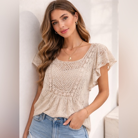 Streetwear Society Tops - Streetwear Society Boho Crochet  Women's Top small